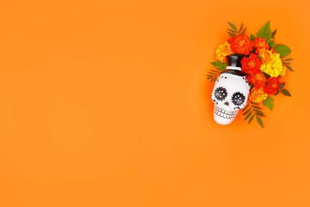 istock Day of the dead, Dia De Los Muertos Celebration Background 1333740800