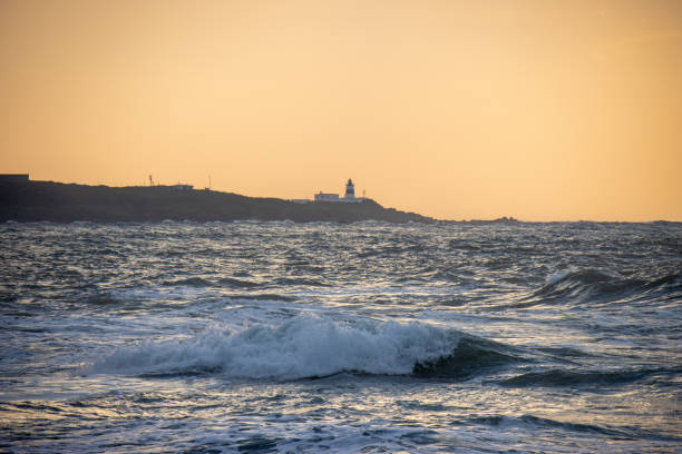 istock Orange color sunset over the sea 1333743526