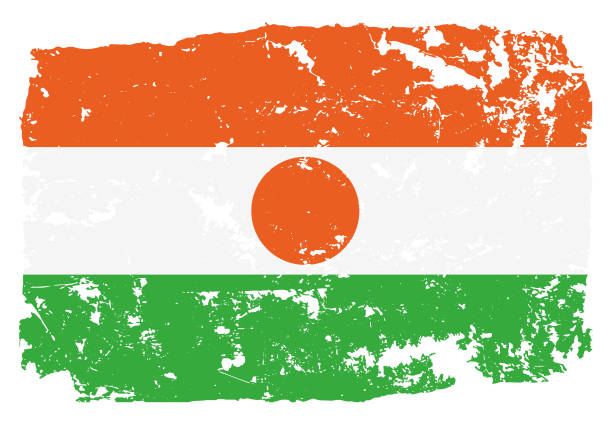 Grunge styled flag of Niger Grunge styled flag of Niger. Work is done so that there is a file with the original flag and a layer with a grunge effect on top of it niger stock illustrations