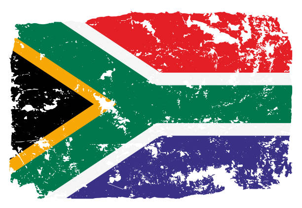 illustrations, cliparts, dessins animés et icônes de drapeau de style grunge de l’afrique du sud - south africa flag africa south african flag