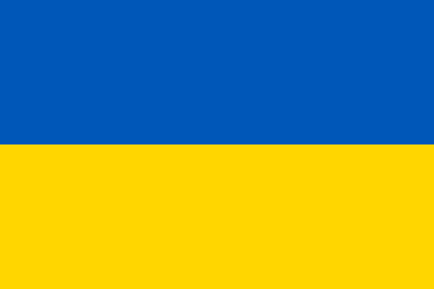 illustrazioni stock, clip art, cartoni animati e icone di tendenza di bandiera nazionale dell'ucraina dimensioni originali e colori illustrazione vettoriale, bandiera della repubblica popolare ucraina, indipendenza ucraina o bandiera ukraina - fatback