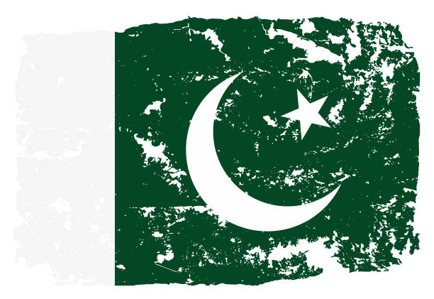 ilustrações de stock, clip art, desenhos animados e ícones de grunge styled flag of pakistan - bandeira do paquistão