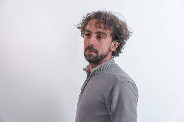istock Business man in casual clothes on a neutral background. 1333754921