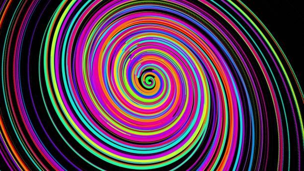 3d renderizado elegante fondo abstracto creativo. líneas de colores arremolinándose en espiral. diseño de movimiento bg de partículas que dan forma a líneas, hélices y estructuras abstractas. renderizado 3d - distorted image speed bg distorted fotografías e imágenes de stock