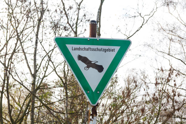 istock Environmental conservation sign for birds area at river Ruhr 1333760096