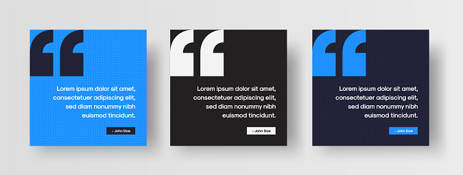 Set of Design Templates for Quotes