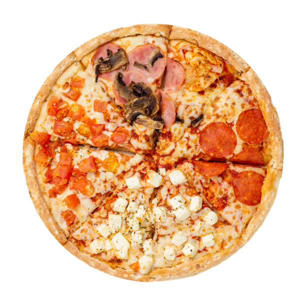 Pizza with Prosciutto Cotto Ham and Mushrooms