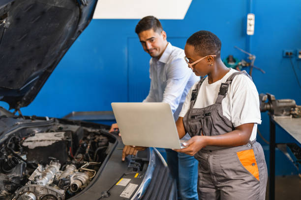 istock Auto Repair Shop, Car, Mechanic. 1333765687