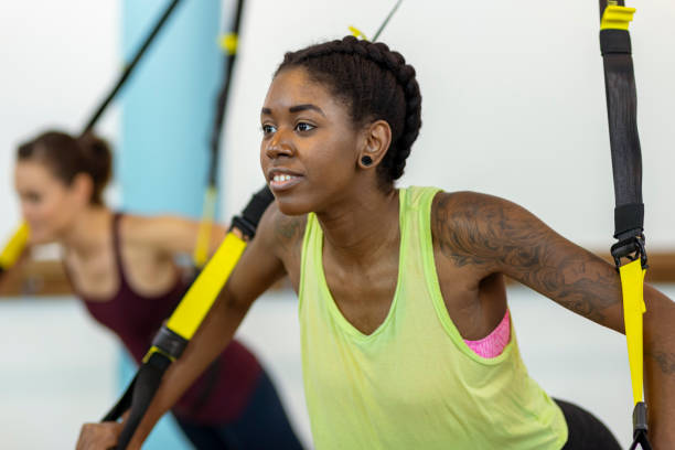 istock Beautiful Ethnic Woman Working out With Class 1333766537