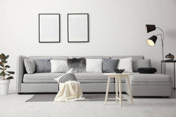 istock Stylish living room interior with comfortable sofa 1333768285