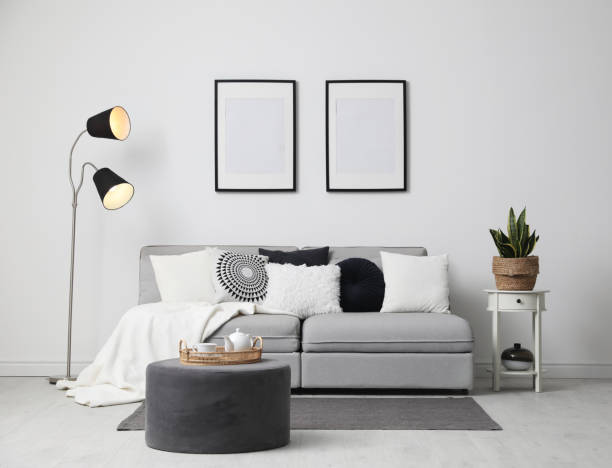istock Stylish living room interior with comfortable sofa 1333768381