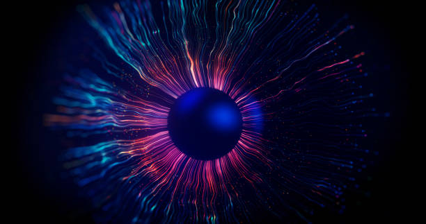 istock Digital Eye Wave Lines Stock Background 1333772668