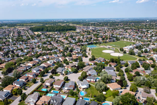 istock Aerial Townscape View, Thorold, St. Catharines, Canada 1333775053