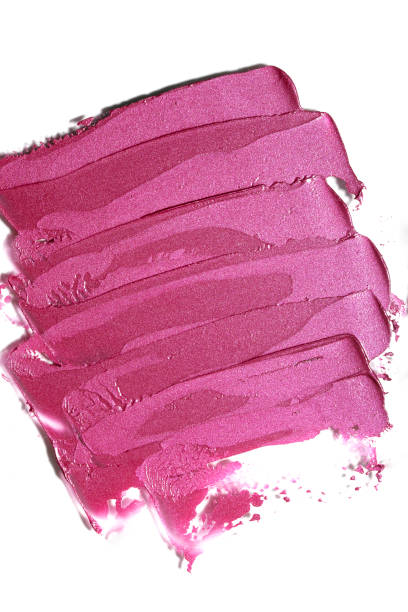 istock Smudged lipstick of abstract texture, top view 1333782489