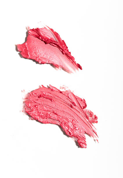 istock Smudged lipstick of abstract texture, top view 1333782511