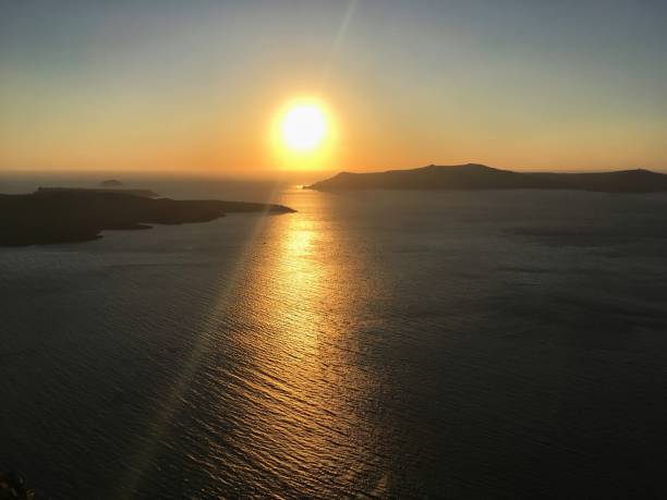 istock Sunset view at Santorini island 1333783591