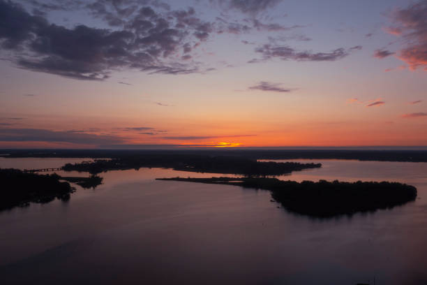istock Purple skies and a peaking sun 1333785998