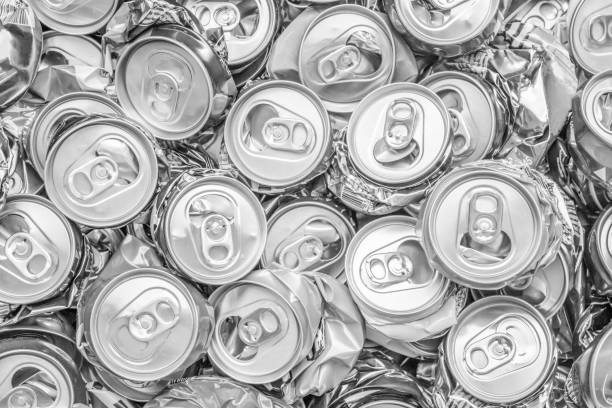 istock recycle aluminum metal crushed can waste background 1333786079