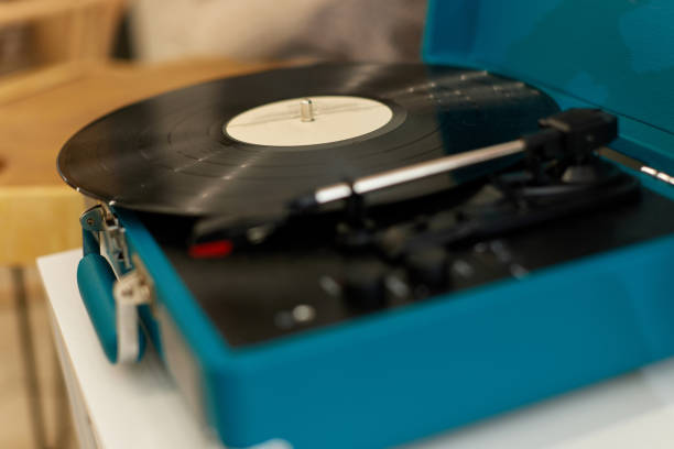 istock vintage record player. the old vinyl record 1333790310
