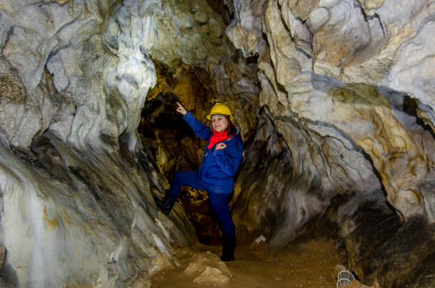 istock Woman in the Eolia Cave 1333791565