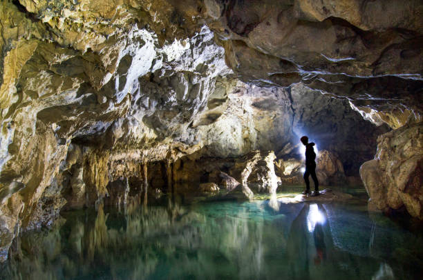 Cave Punta degli Stretto, Orbetello stock photo