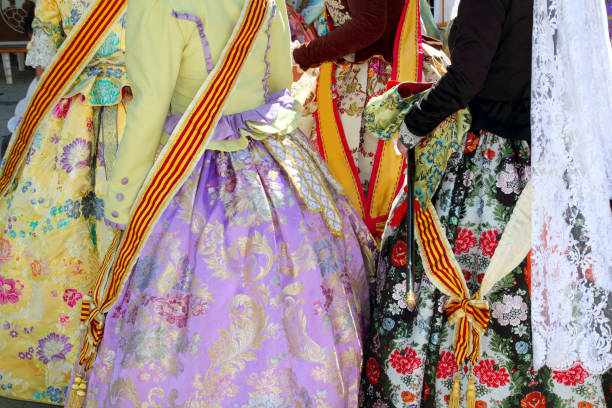 istock falleras costume fallas dress detail from Valencia 1333793323