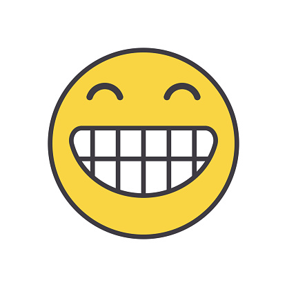 Eek Scoffer Smiley - Emoji Icon. Emoticon. Smile. Emotion. Funny Cartoon. Social Media. Vector iluustration