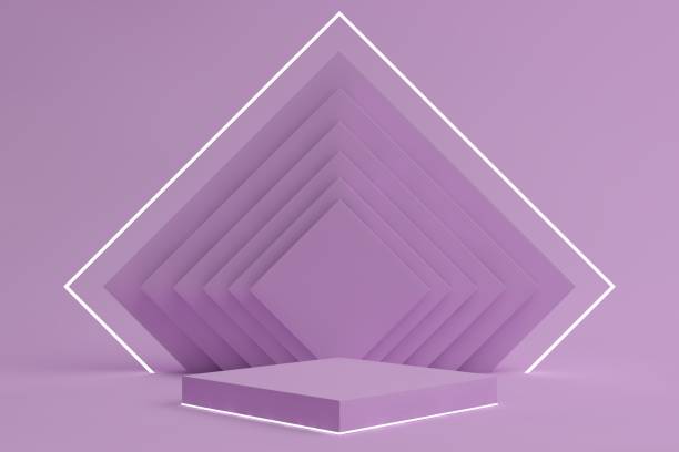 istock Podium and minimal abstract background, 3d rendering geometric shape, Stage for awards on website in modern. Empty product stand. 1333794313