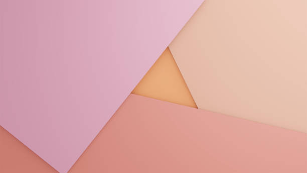 istock Three layers of different colors forming an abstract background. 3D illustration 1333797227
