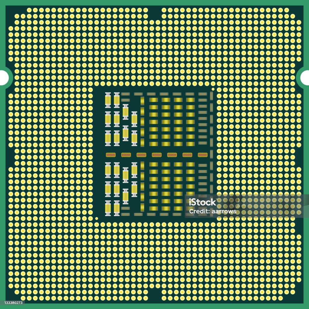 Procesor (CPU - Grafika wektorowa royalty-free (Bez ludzi)