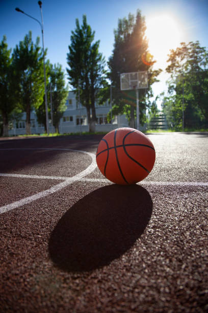 istock Basketball ball on the outdoors court. 1333802909