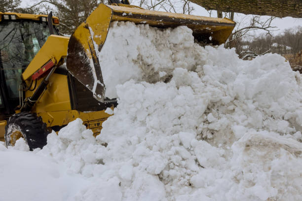 istock Large snow drift white snow pile lumps 1333803006