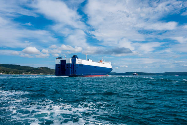 페리의 자동차와 승객 - passenger ship nautical vessel passenger craft ferry 뉴스 사진 이미지