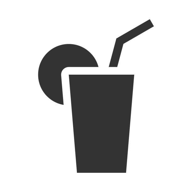 ilustrações de stock, clip art, desenhos animados e ícones de drink icon - cocktail orange cup juice