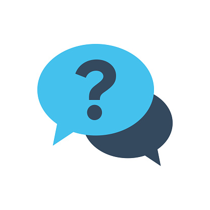 Questions and Answers Flat Icon. Flat Design Vector Illustration