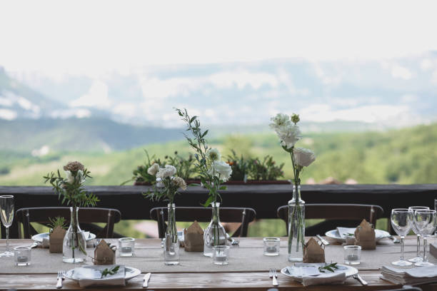 istock Boho wedding table for a newlywed banquet. 1333820110