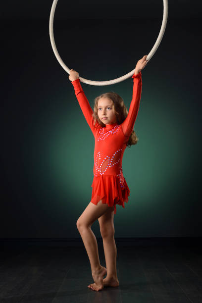 istock Tiny gymnast shows off her skills. 1333823642