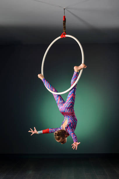 istock Tiny gymnast shows off her skills. 1333823678