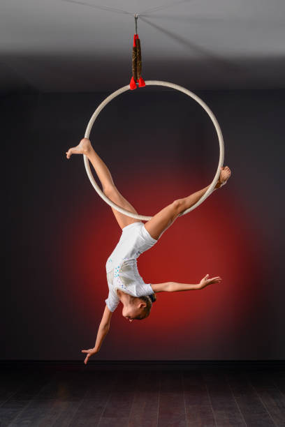 istock Tiny gymnast shows off her skills. 1333823700