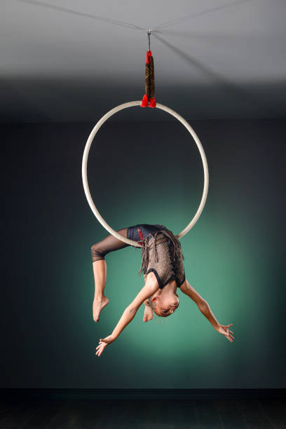 istock Tiny gymnast shows off her skills. 1333823729