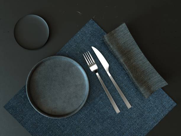 istock A set of utensils for presentation on a dark background 1333825552