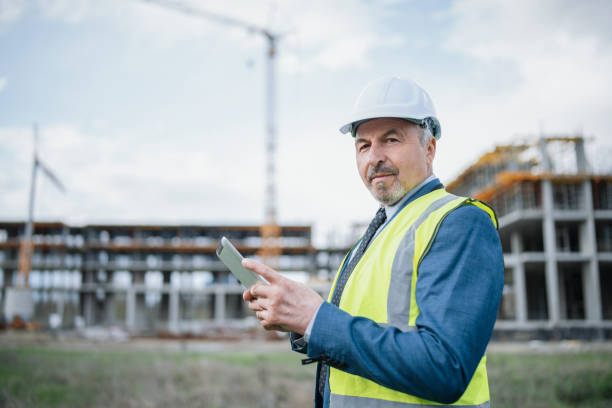 istock Portrait of senior architect using digital tablet at work. 1333838568