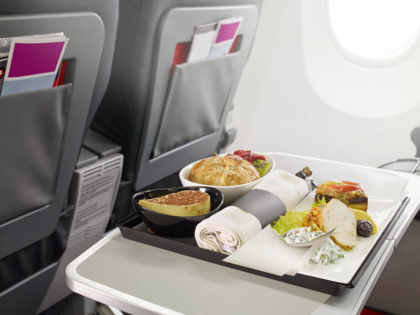 istock Business class food on board 1333849081