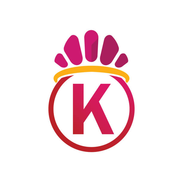 ilustrações de stock, clip art, desenhos animados e ícones de king crown logo template with letter k symbol - king nobility talking jewel