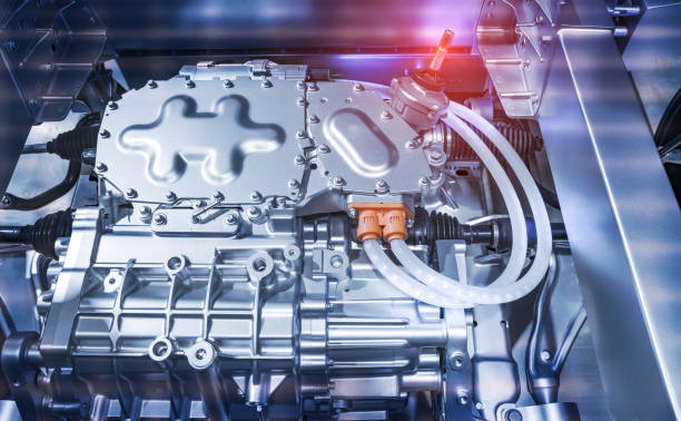 istock electric system of eco car engine Automotive part concept 1333855996