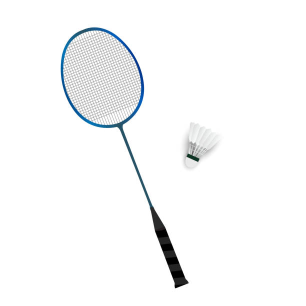 istock Badminton racket with shuttlecock  ,equipments for badminton game sport , illustration Vector EPS 10 1333859380