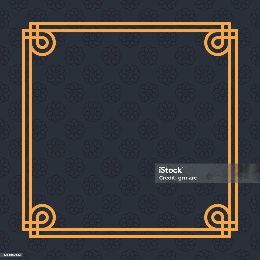 Pattern Frame Potrait Frame On A Pattern Stock Illustration - Download Image Now - Abstract ...