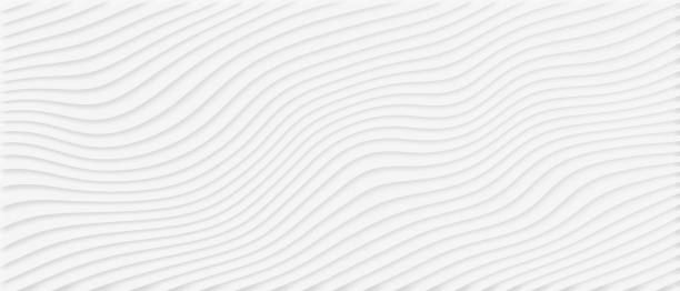 Abstract Neumorphism design stripes wave motion Abstract Neumorphism design stripes wave motion, modern white geometry waving line shape animation presentation illustration background white wave pattern stock pictures, royalty-free photos & images