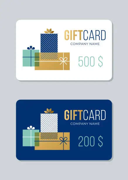 Vector illustration of Gift Card template.