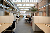 Open Plan Industrial-Style Office Space